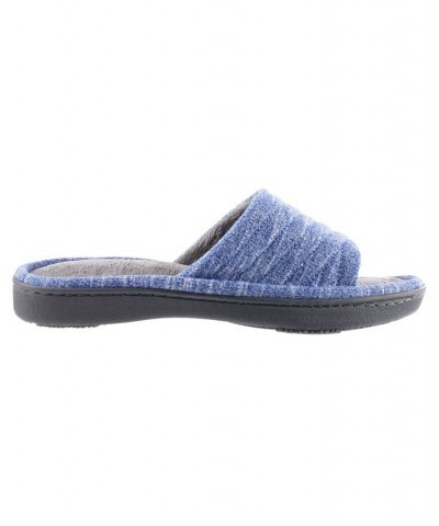 Isotoner Women's Space Knit Andrea Slide Slipper Online Only Blue $11.22 Shoes