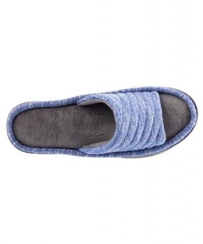 Isotoner Women's Space Knit Andrea Slide Slipper Online Only Blue $11.22 Shoes