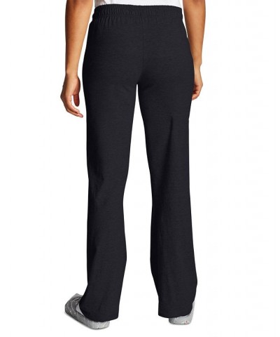 Women's Drawstring-Waist Cotton Pants Black $17.60 Pants