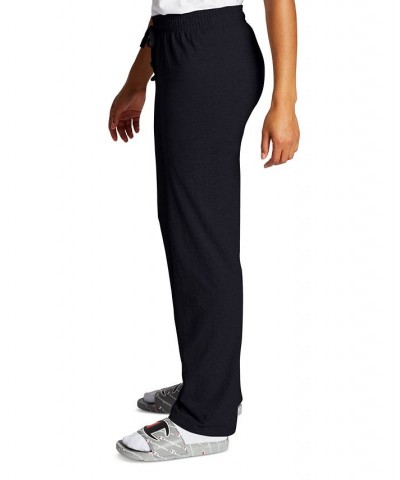 Women's Drawstring-Waist Cotton Pants Black $17.60 Pants