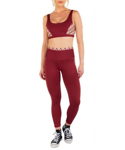 Juniors' City Block Colorblocked Low-Impact Sports Bra Chili $33.32 Tops