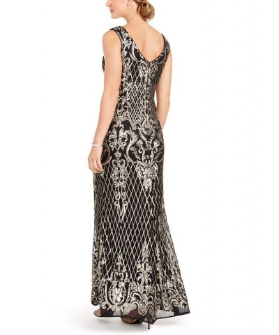 Sequined Gown Black $90.72 Dresses