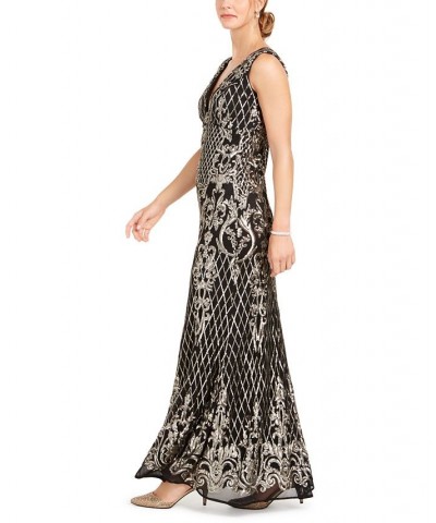 Sequined Gown Black $90.72 Dresses