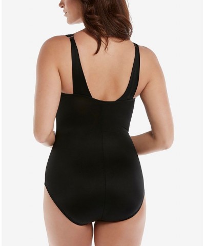 Illusionist Azura Allover-Slimming One-Piece Swimsuit Black $78.26 Swimsuits