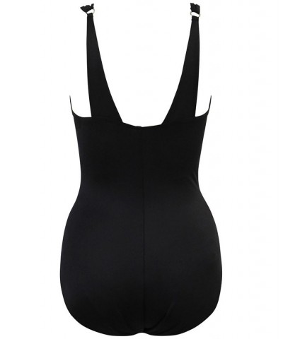 Illusionist Azura Allover-Slimming One-Piece Swimsuit Black $78.26 Swimsuits