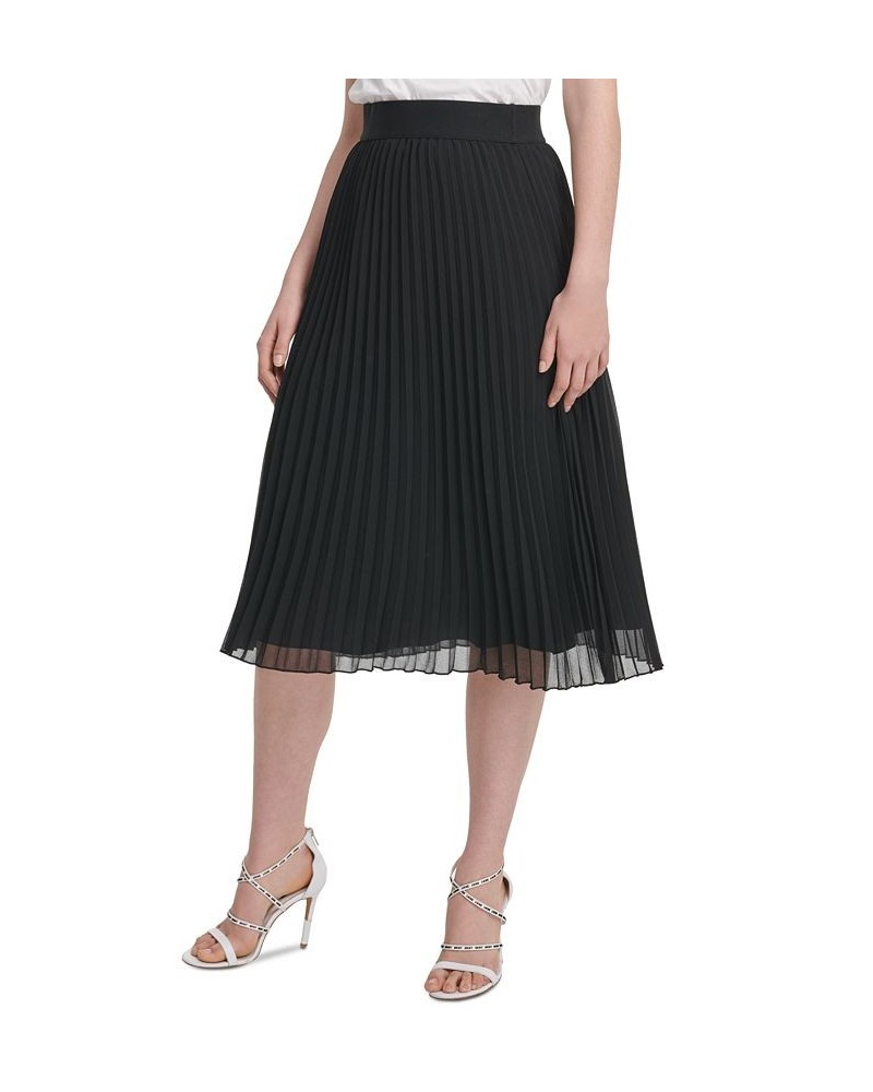 Pleated Midi Skirt Black $46.87 Skirts