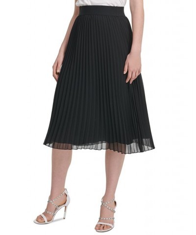 Pleated Midi Skirt Black $46.87 Skirts