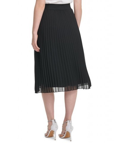 Pleated Midi Skirt Black $46.87 Skirts