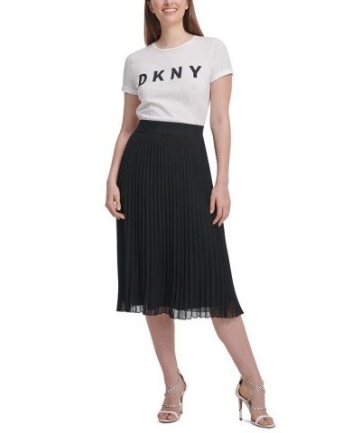 Pleated Midi Skirt Black $46.87 Skirts