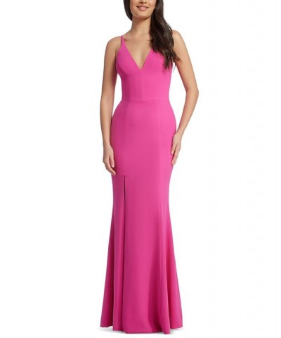 Iris High-Slit Evening Gown Bright Fuschia $87.36 Dresses