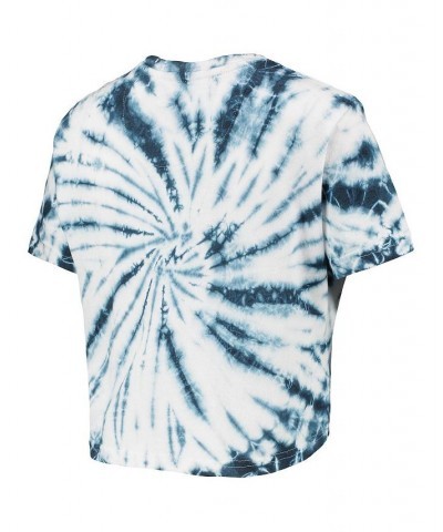 Women's Navy Michigan Wolverines Showtime Tie-Dye Crop T-shirt Navy $20.25 Tops