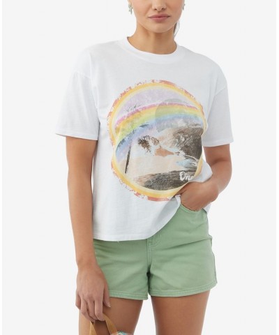 Juniors' Far Away Dunes T-Shirt White $17.10 Tops