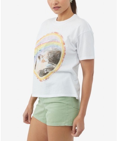 Juniors' Far Away Dunes T-Shirt White $17.10 Tops