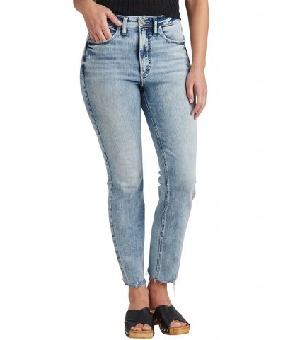 Women's High Note High Rise Straight Crop Jeans Indigo $41.36 Jeans