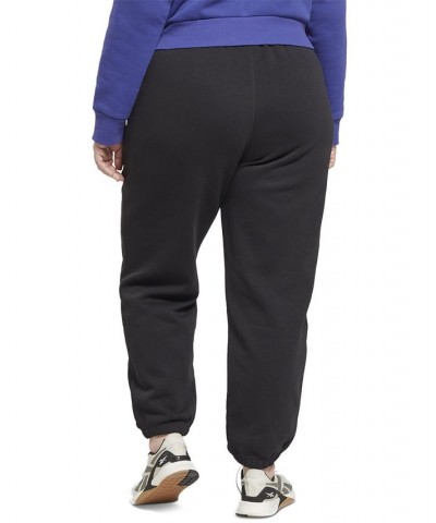 Plus Size Identity Logo Fleece Joggers Black $18.55 Pants