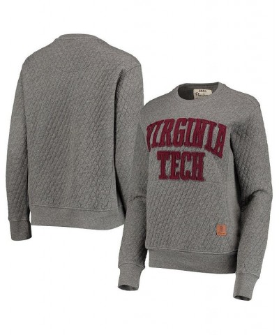 Women's Heather Charcoal Virginia Tech Hokies Moose Quilted Pullover Sweatshirt Heather Charcoal $30.75 Sweatshirts