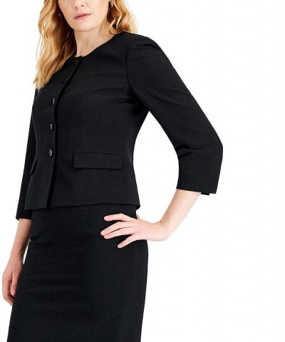 Women's Snap Front Skirt Suit Regular and Petite Sizes White $63.00 Skirts