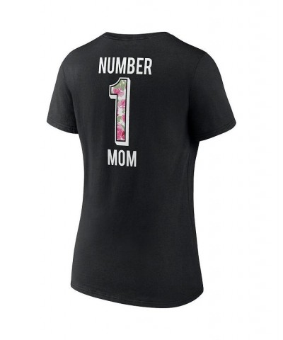 Women's Branded Black Las Vegas Raiders Team Mother's Day V-Neck T-shirt Black $21.41 Tops