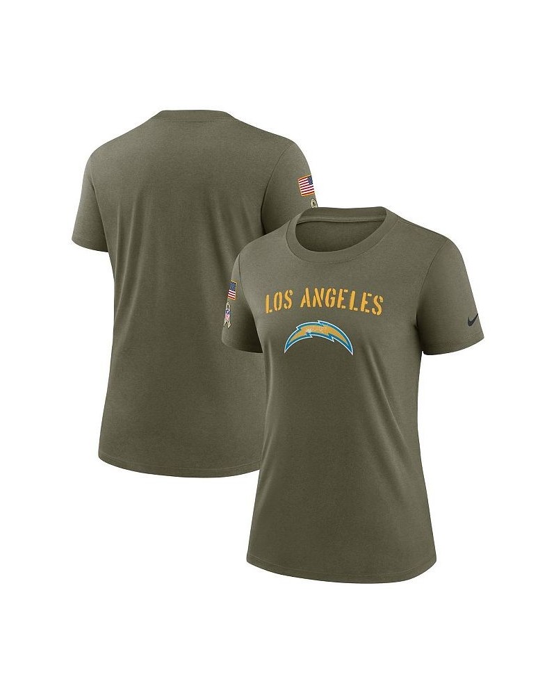 Women's Olive Los Angeles Chargers 2022 Salute To Service Legend T-shirt Olive $26.95 Tops