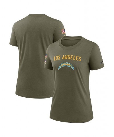 Women's Olive Los Angeles Chargers 2022 Salute To Service Legend T-shirt Olive $26.95 Tops