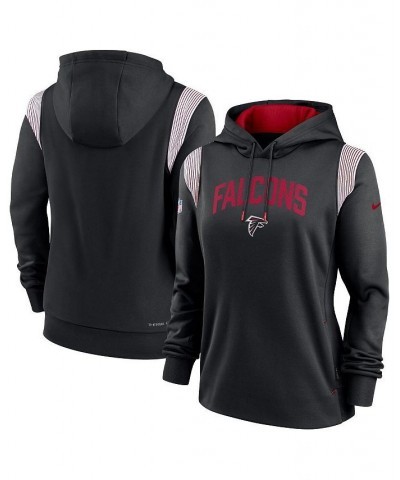 Women's Black Atlanta Falcons Sideline Stack Performance Pullover Hoodie Black $50.34 Sweatshirts