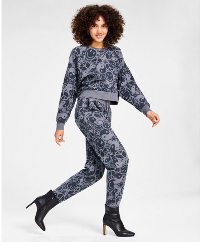 Juniors' Smiley Yin Yang Sweatpants Turbulence $12.96 Pants