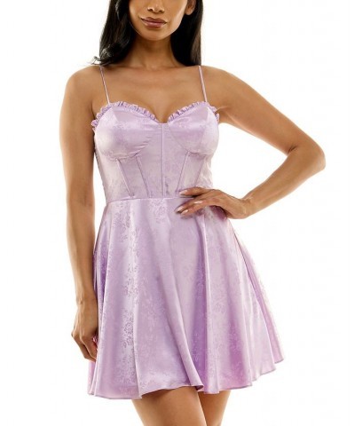 Juniors' Strapless Empire-Waist Fit & Flare Dress Lilac $36.34 Dresses