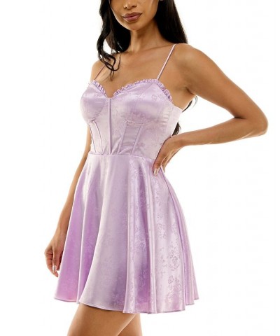 Juniors' Strapless Empire-Waist Fit & Flare Dress Lilac $36.34 Dresses