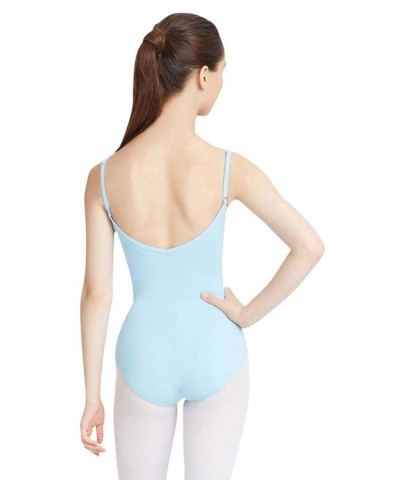 Camisole Leotard with Adjustable Straps Baby Blue $15.87 Tops