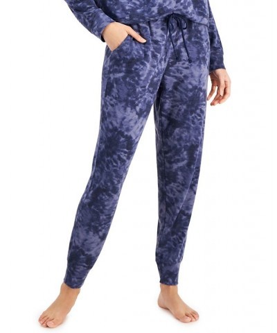 Printed Super Soft Jogger Pajama Pants Navy Swirl Tiedye $10.68 Sleepwear