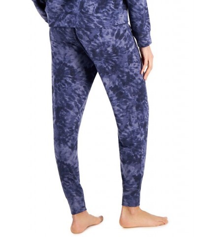 Printed Super Soft Jogger Pajama Pants Navy Swirl Tiedye $10.68 Sleepwear