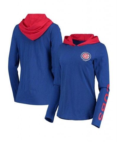 Women's Royal Chicago Cubs Crossbar Pullover Hoodie Royal $32.50 Sweatshirts