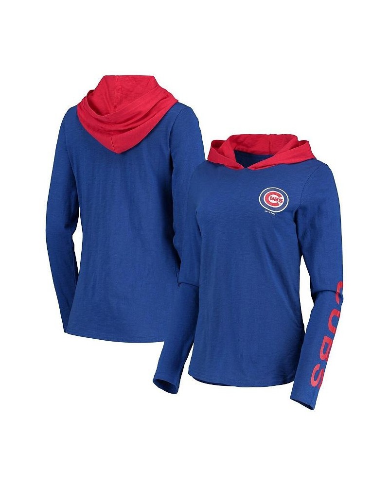 Women's Royal Chicago Cubs Crossbar Pullover Hoodie Royal $32.50 Sweatshirts