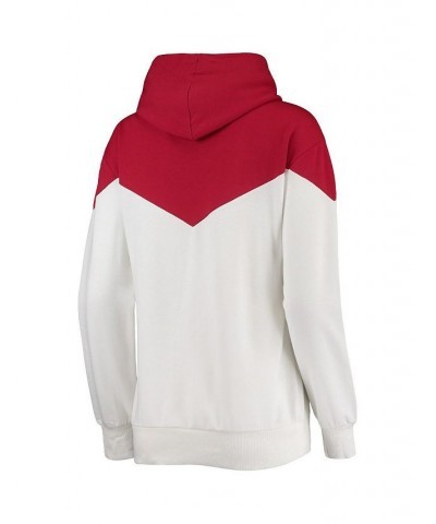 Women's Indiana Hoosiers Old School Arrow Blocked Cowl Neck Tri-Blend Pullover Hoodie White, Crimson $34.44 Sweatshirts