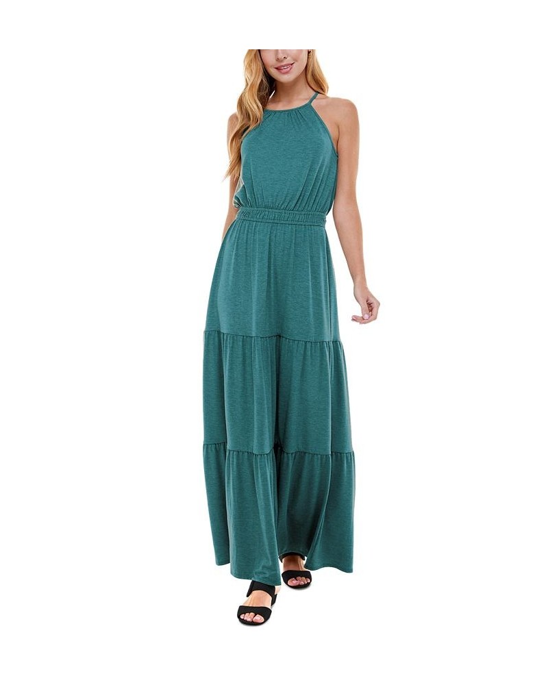 Juniors' Heathered Maxi Dress Teal $25.97 Dresses