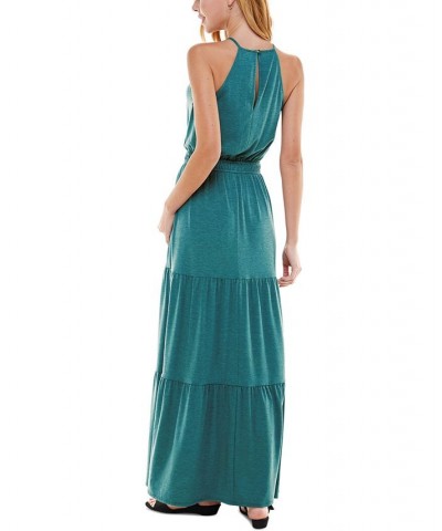 Juniors' Heathered Maxi Dress Teal $25.97 Dresses