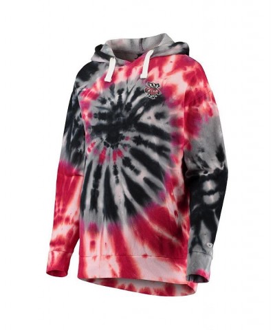 Women's Red Wisconsin Badgers Slow Ride Spiral Tie-Dye Oversized Pullover Hoodie Red $26.40 Sweatshirts