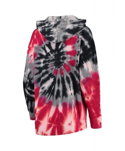 Women's Red Wisconsin Badgers Slow Ride Spiral Tie-Dye Oversized Pullover Hoodie Red $26.40 Sweatshirts