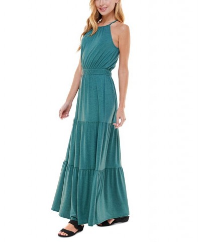 Juniors' Heathered Maxi Dress Teal $25.97 Dresses