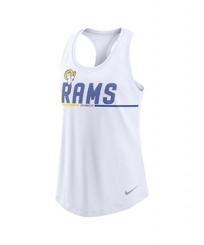 Women's White Los Angeles Rams Team Name City Tri-Blend Racerback Tank Top White $26.54 Tops