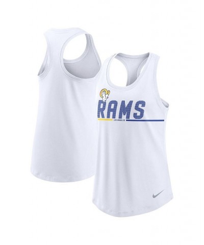 Women's White Los Angeles Rams Team Name City Tri-Blend Racerback Tank Top White $26.54 Tops