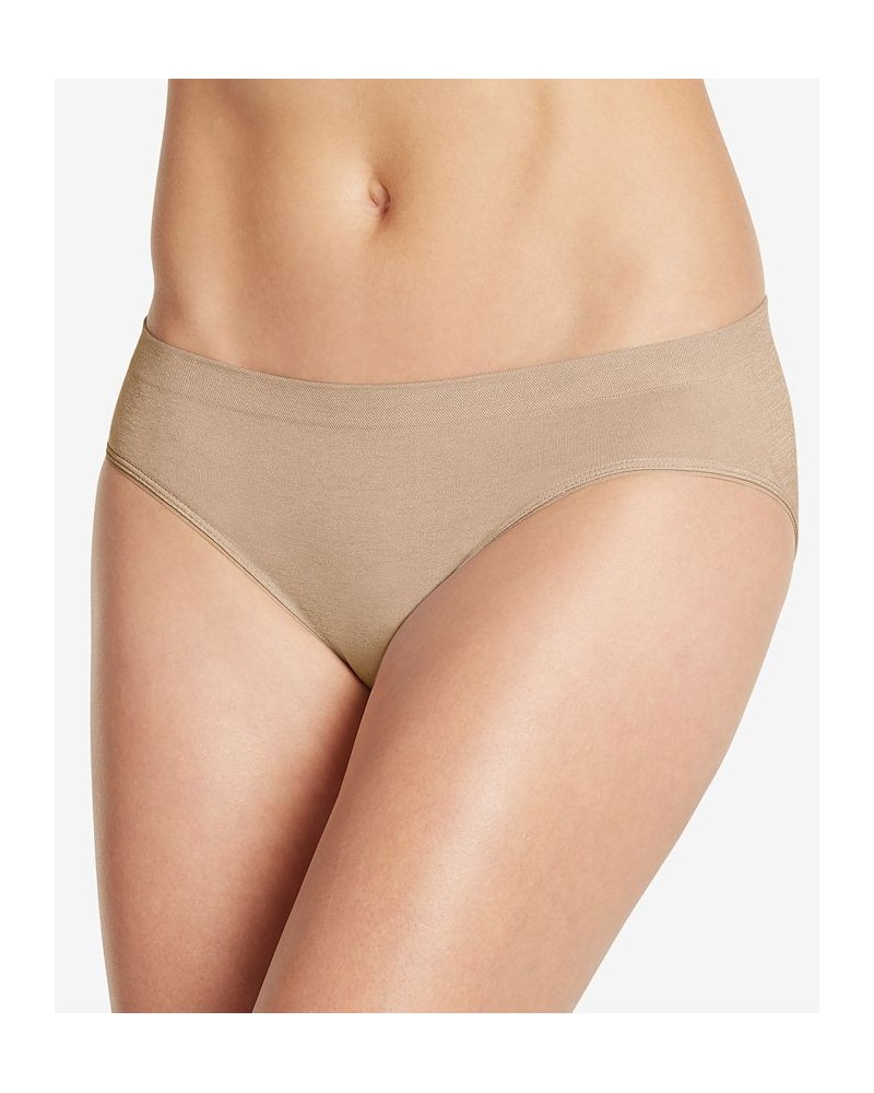 Smooth and Shine Seamfree Heathered Bikini Underwear 2186 available in extended sizes Artistic Lavender Stripe $9.80 Panty