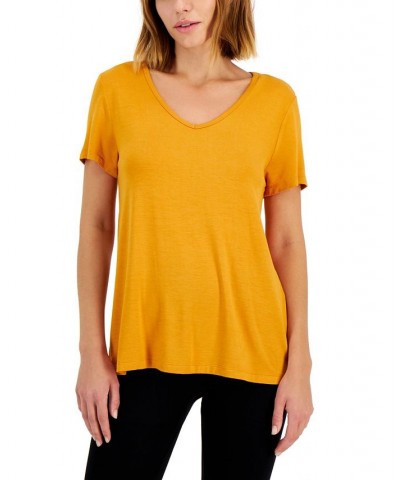 Women's V-Neck T-Shirt Desert Sunset $12.91 Tops