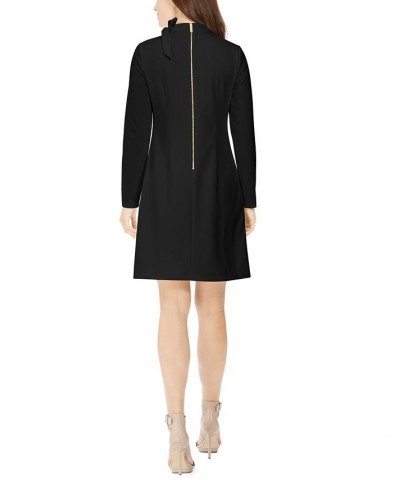 Petite Bow-Neck Long-Sleeve Sheath Dress Black $41.99 Dresses