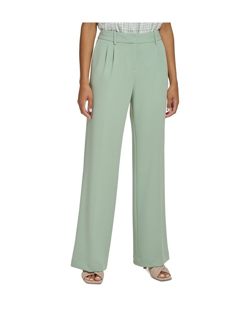 Women's Mid-Rise Wide-Leg Suit Pants Jadeite $32.70 Pants