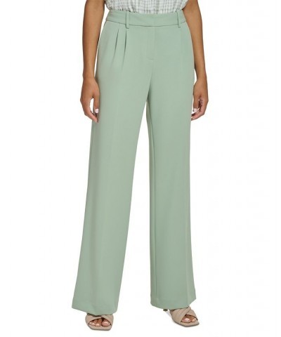 Women's Mid-Rise Wide-Leg Suit Pants Jadeite $32.70 Pants