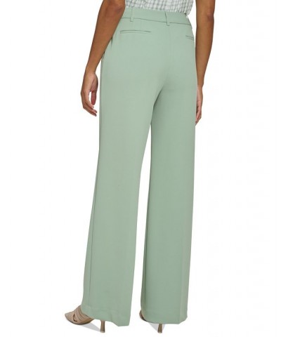 Women's Mid-Rise Wide-Leg Suit Pants Jadeite $32.70 Pants