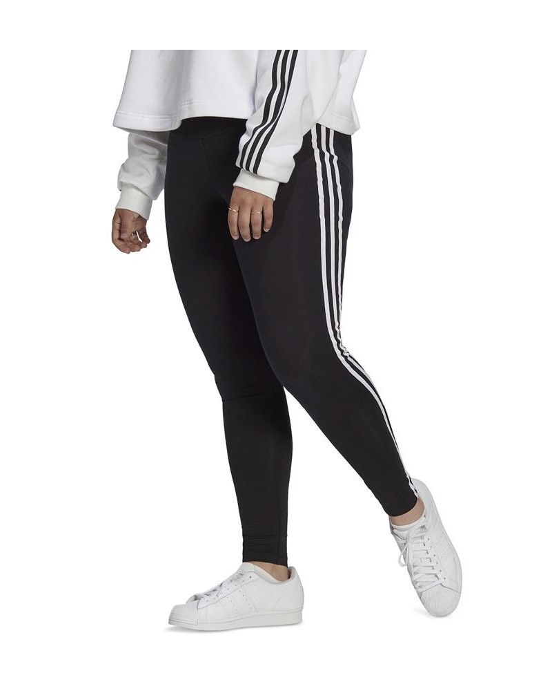 Plus Size 3-Stripes High-Rise Leggings Black $20.00 Pants