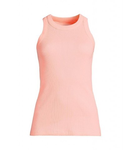 Women's 2x2 Rib Crew Neck Tank Top Crisp peach $21.17 Tops