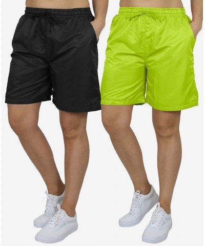 Women's Active Workout Training Shorts - Pack of 2 Black Neon Green $33.92 Shorts